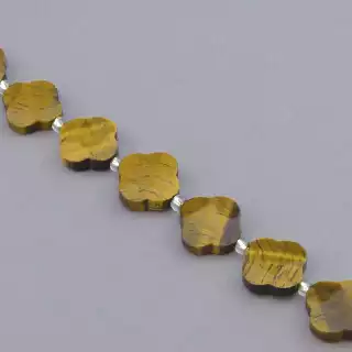 Намистини Тигрове око 40 см. на нитці (натуральне каміння, без застібки)