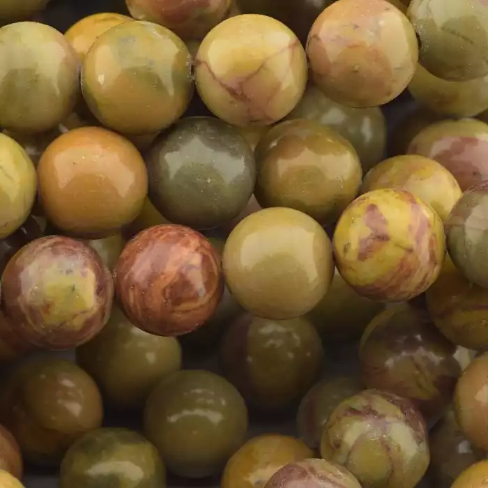 🏷️️ Нитка Яшма 38 см 10,5 мм (без замка) ss_81589