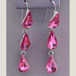 Сережки петельки Juleeze Фіаніт (родій)