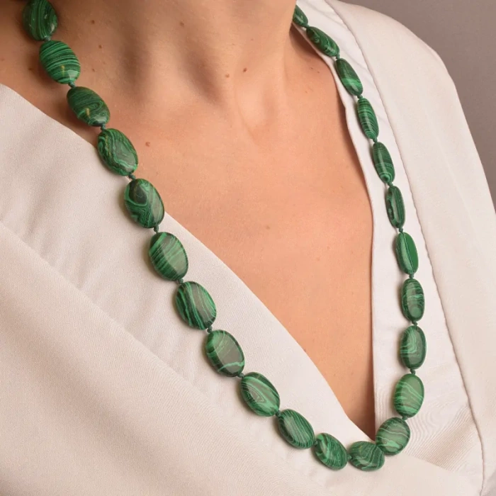🏷️️ Намисто Малахіт 60 см ss_83420