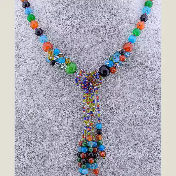 🏷️️ Намисто Агат 65 см ss_15048