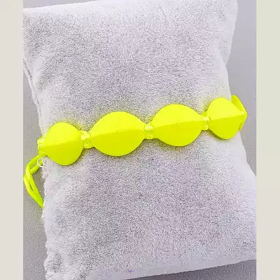 Браслет Шамбала Полімер 17 см жовтий