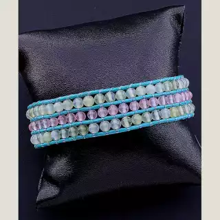 Браслет Chan Luu Агат 25 см шкіра