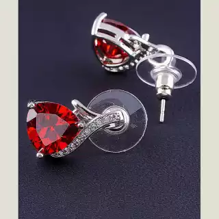 Сережки пусети Big Dipper Фіаніт (родій)