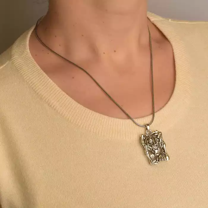 🏷️️ Підвіска тигр Abella Фіаніт 45 см. ss_94095