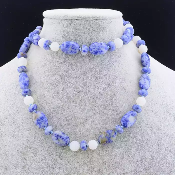 🏷️️ Намисто Содалит, Агат 77 см. ss_86501
