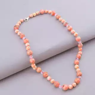 Намисто Родохрозит срібло (925 проба) 49 см.