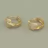 🏷️️ Сережки кільця Xuping Фіаніт (позолота 18к) F-102540