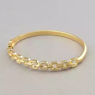 Браслет шарнірний Xuping Фіаніт 17 см (позолота 18к)