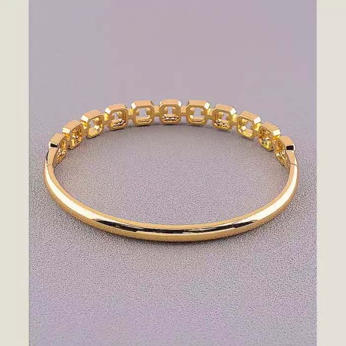 🏷️️ Браслет шарнірний Xuping Фіаніт 17 см (позолота 18к) ss_67117