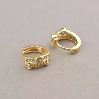 Сережки кільця Xuping Фіаніт (позолота 18к)