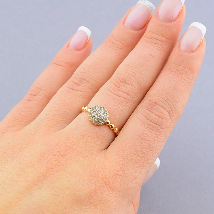 🏷️️ Каблучка Xuping Фіаніт (позолота 18к) ss_88120