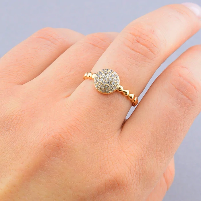 🏷️️ Каблучка Xuping Фіаніт (позолота 18к) ss_88120