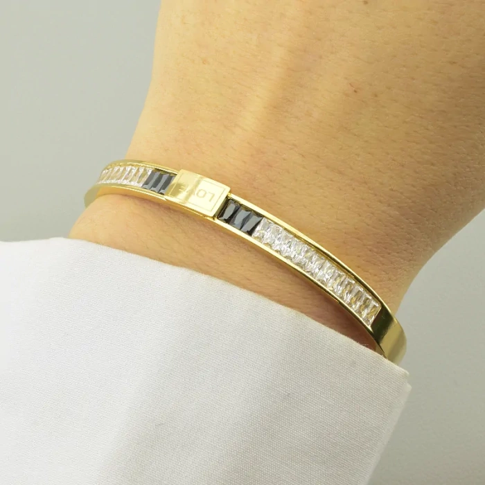 🏷️️ Браслет шарнірний Xuping Фіаніт 18 см. (позолота 18к лимонна) ss_95904