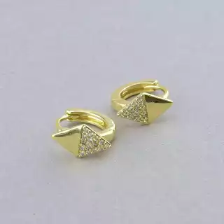 Сережки кільця Xuping Фіаніт (позолота 18к лимонна)