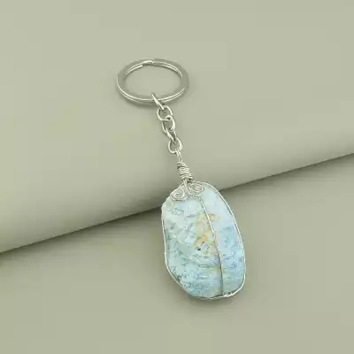🏷️️ Брелок Ларімар, Апатит 120х30мм. F-103686