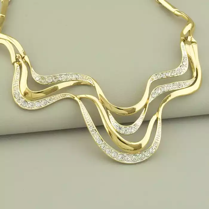 🏷️️ Підвіска + Сережки 'Abella' Фіаніт 37 см. ss_103792