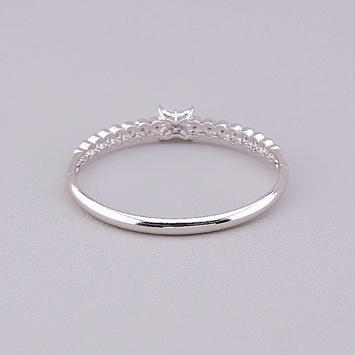 🏷️️ Браслет шарнірний Xuping Фіаніт 17 см (родій) ss_68412