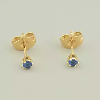 Сережки пусети Xuping Фіаніт (позолота 18к)