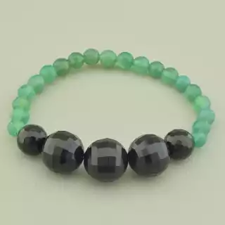 Браслет резинка Агат 17 см.