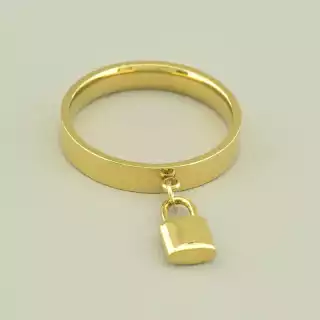 Каблучка медична сталь Xuping (позолота 18к лимонна)