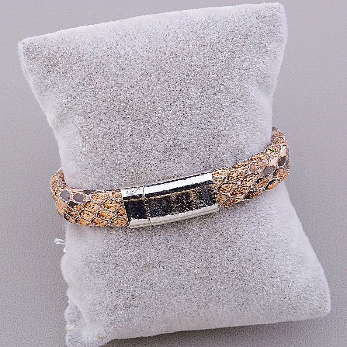 🏷️️ Браслет з магнітною застібкою Місячний камінь 17 см ss_10524