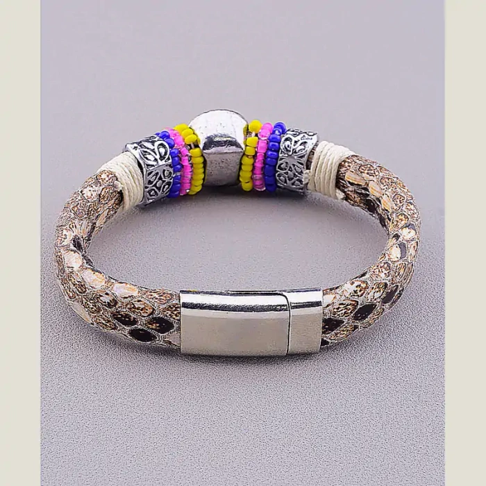 🏷️️ Браслет з магнітною застібкою Місячний камінь 17 см ss_10524