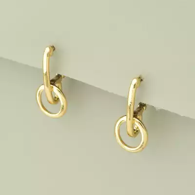 🏷️️ Сережки класичні англійський замок Xuping (позолота 18к) F-98254