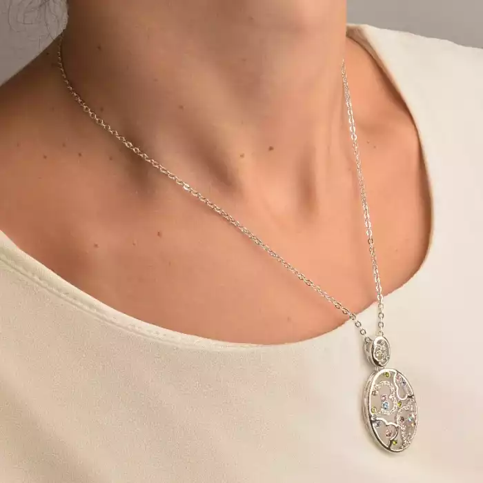 🏷️️ Підвіска + Сережки Winniana Фіаніт 43 см. ss_91292