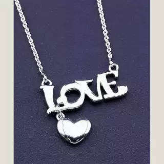 Підвіска Love Xuping 45 см (родій)