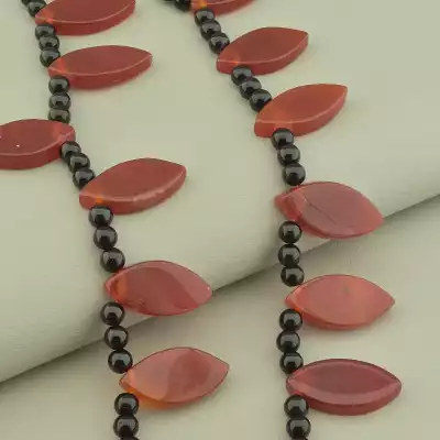 🏷️️ Намисто Агат, Сердолік 43 см. F-100934