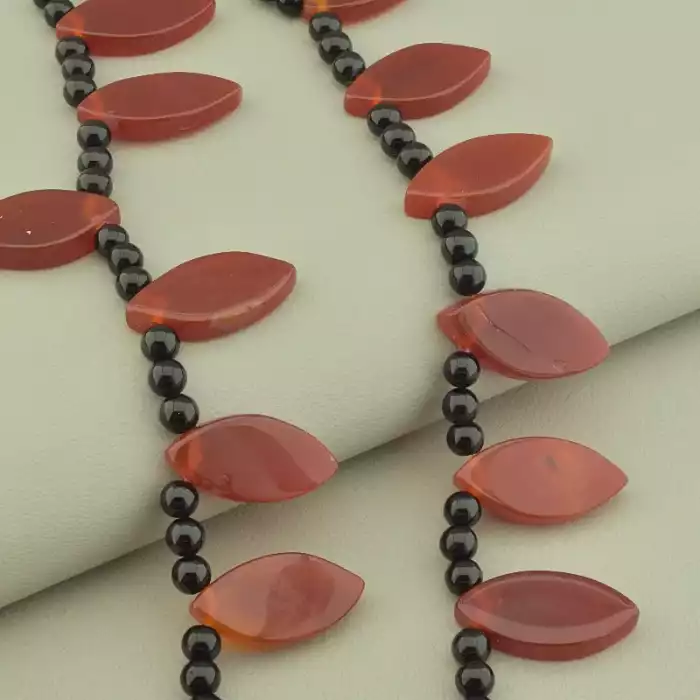 🏷️️ Намисто Агат, Сердолік 43 см. ss_100934