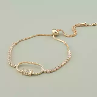 Браслет регульований Saiya Фіаніт 17 см. (позолота 18к рожева)