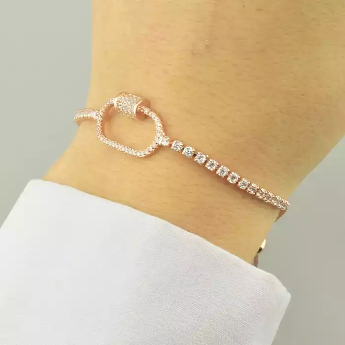 🏷️️ Браслет регульований Saiya Фіаніт 17 см. (позолота 18к рожева) ss_93636