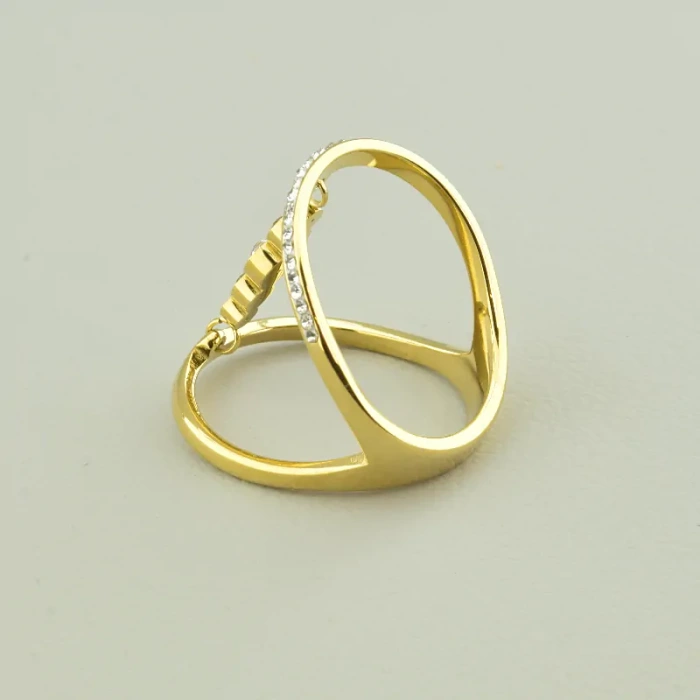 🏷️️ Каблучка медична сталь Xuping Фіаніт (позолота 18к лимонна) ss_94096