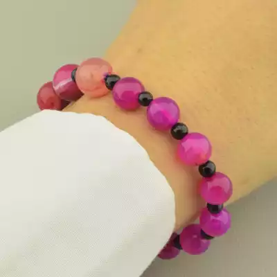 🏷️️ Браслет з карабіном Агат 18 см. F-102239