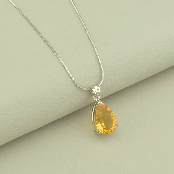 🏷️️ Підвіска Цитрін 45 см (родій) ss_102859