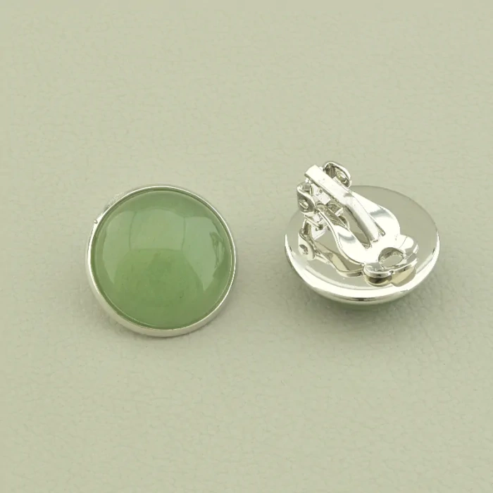 Сережки Нефрит 18х18 ss_103379 ss_103379