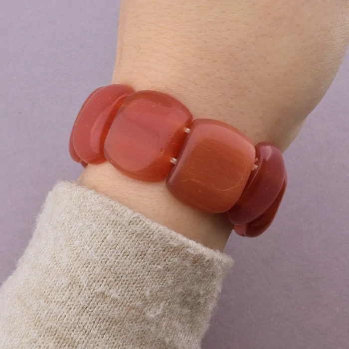 🏷️️ Браслет резинка Котяче око 17 см. ss_88381