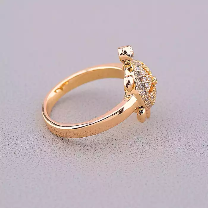 🏷️️ Каблучка черепаха Xuping Фіаніт (позолота 18к) ss_56720