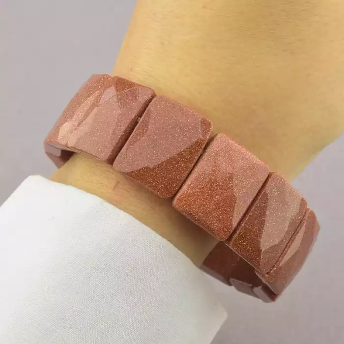 🏷️️ Браслет резинка Золотий Пісок 20 см ss_68301