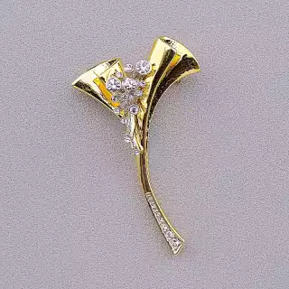 Брошка шпилька Сrystal 55x30 мм