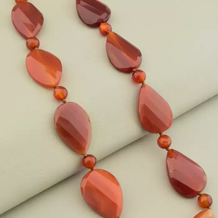 🏷️️ Намисто Сердолік 52 см F-105551