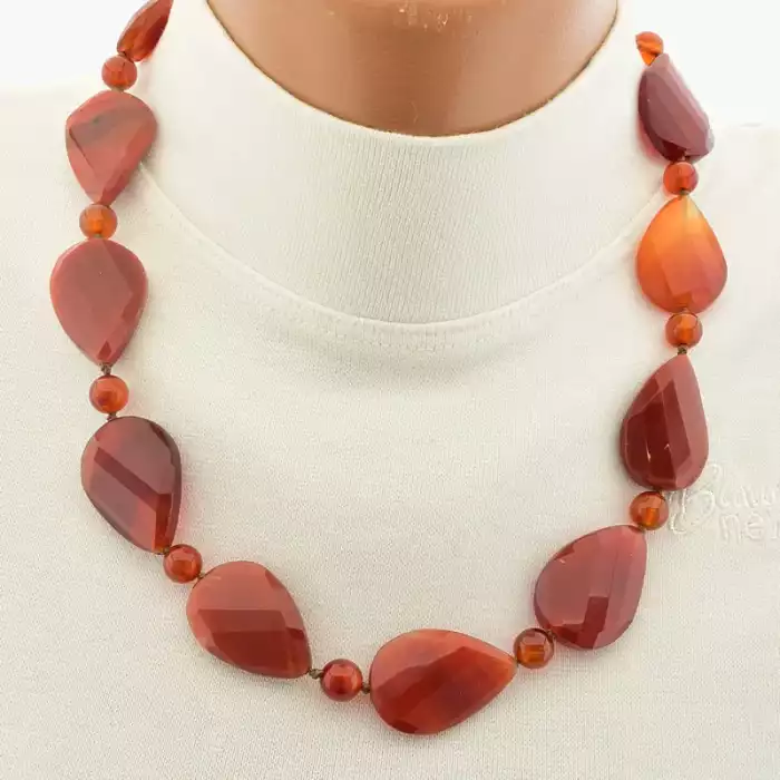 🏷️️ Намисто Сердолік 52 см F-105551