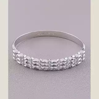 Браслет шарнірний Xuping Фіаніт 17 см (родій)