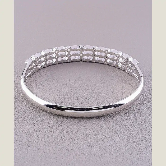 🏷️️ Браслет шарнірний Xuping Фіаніт 17 см (родій) ss_58901