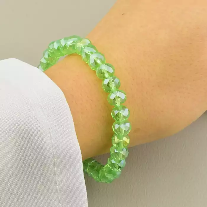 🏷️️ Браслет на резинці Чеський кришталь 18 см F-105855