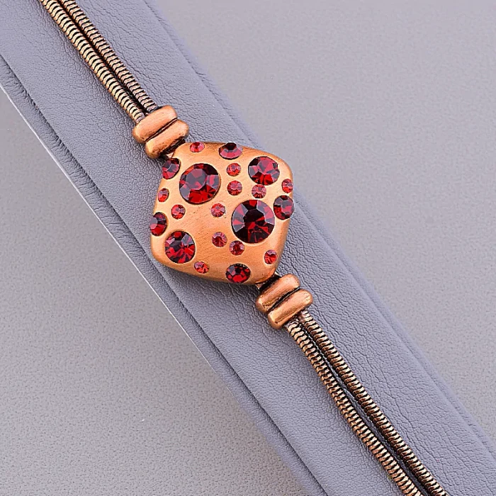 🏷️️ Браслет з карабіном Abella Сrystal 18 см ss_82110