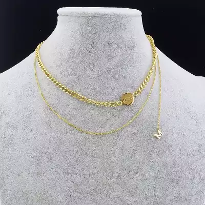 🏷️️ Ланцюг панцирне плетіння Xuping 36 см (позолота 18к лимонна, застібка карабін) F-83540