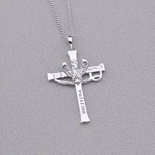 Підвіска хрест Xuping 45 см (родій)